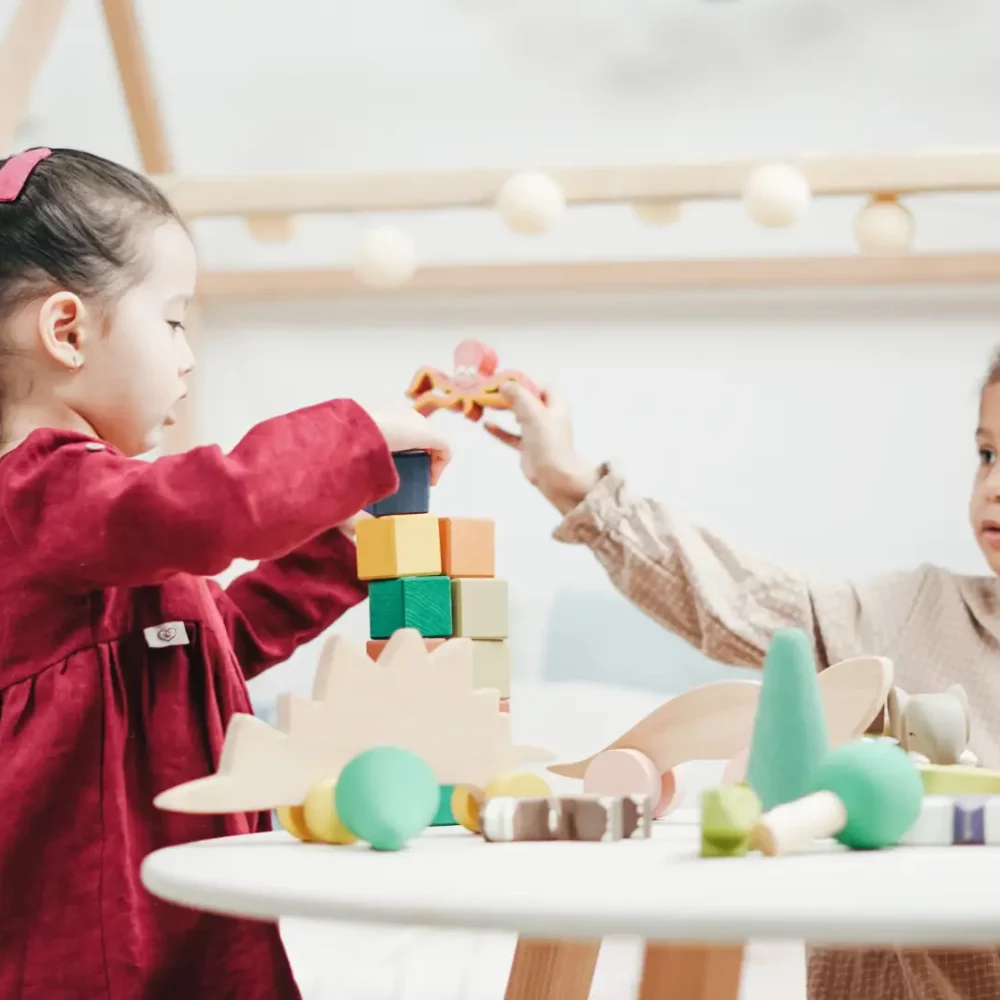 2 children playing in a clean and hygienic kindergarten from Kiwi Clean Home