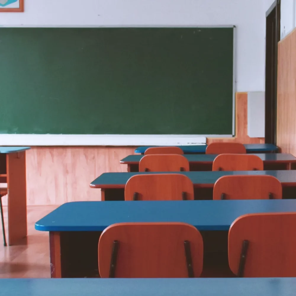 A clean classroom in an Auckland School