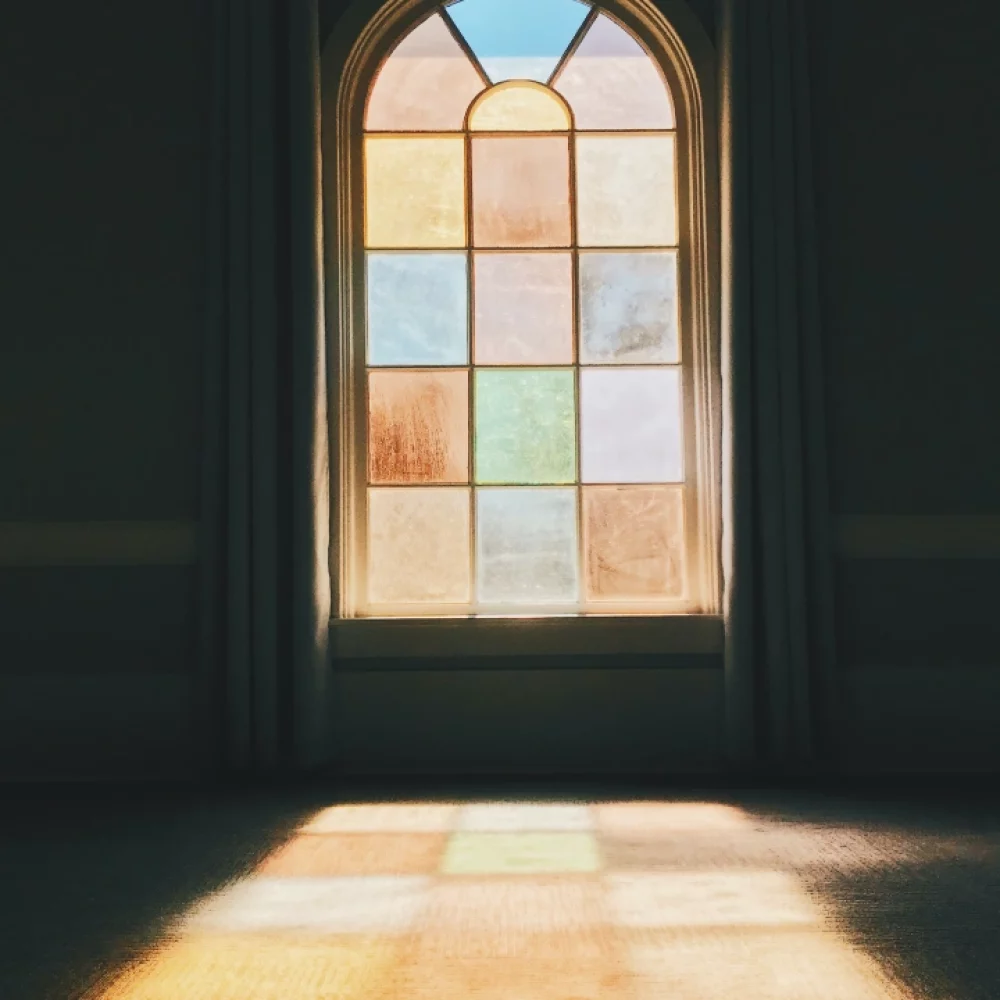 Church window and floor area cut and polished by Kiwi Clean Home